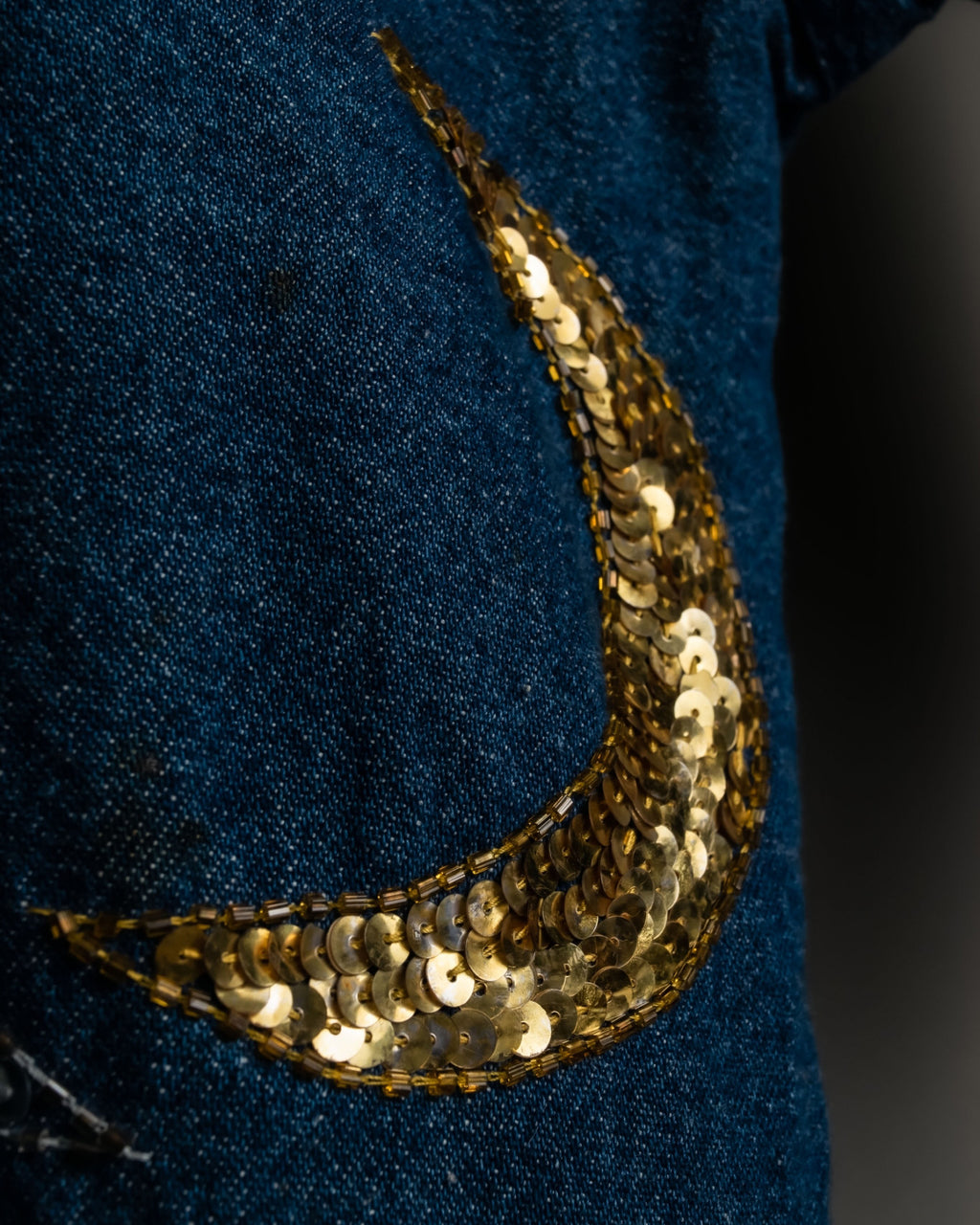 Sun And Moon Sequin Squid Silhouette Jacket