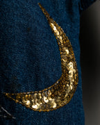 Sun And Moon Sequin Squid Silhouette Jacket