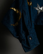 Sun And Moon Sequin Squid Silhouette Jacket