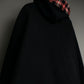 Oversized Hooded Check Cape