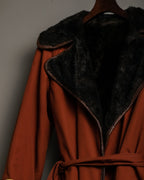 "MOOD SPECIAL" 70s Beautiful Silhouette Fur Collar Coat