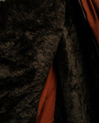 "MOOD SPECIAL" 70s Beautiful Silhouette Fur Collar Coat