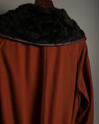 "MOOD SPECIAL" 70s Beautiful Silhouette Fur Collar Coat