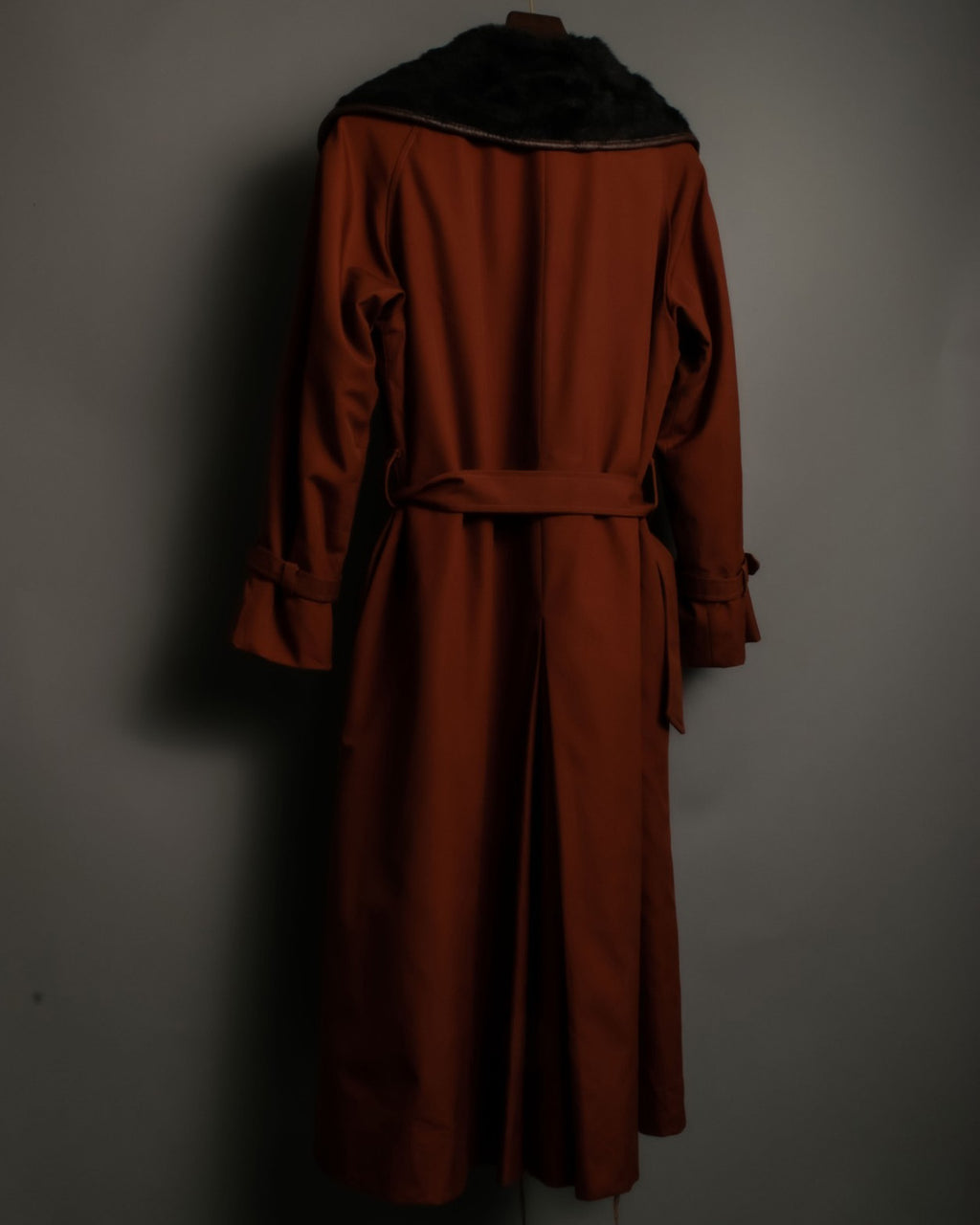 "MOOD SPECIAL" 70s Beautiful Silhouette Fur Collar Coat