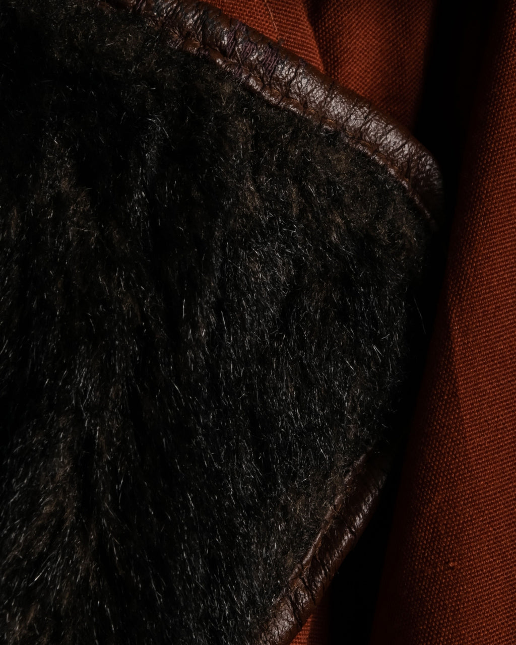 "MOOD SPECIAL" 70s Beautiful Silhouette Fur Collar Coat