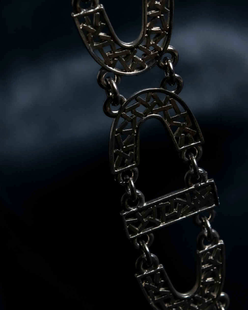 "YSL" Initial Pattern Super Long Chain Necklace