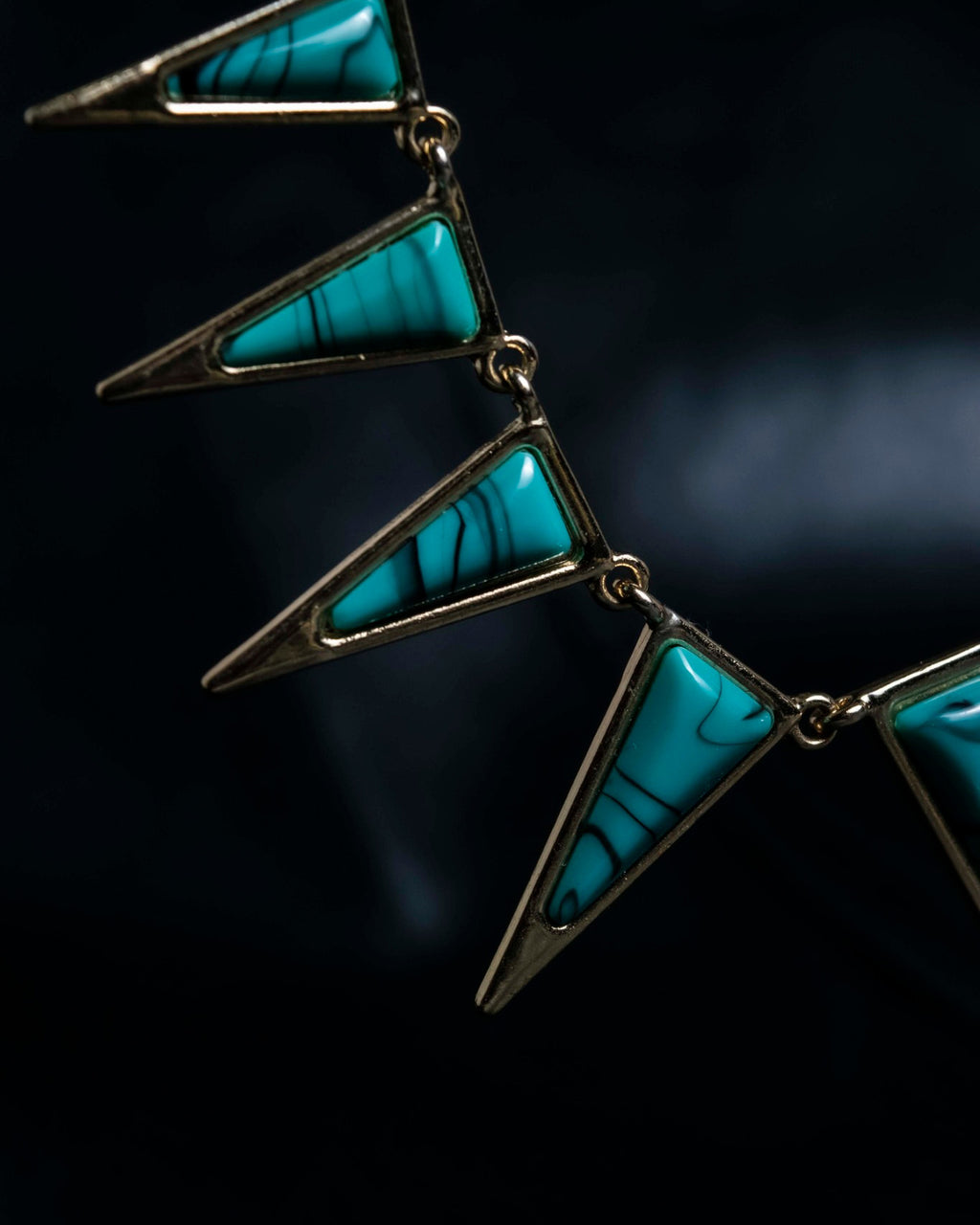Triangular Turquoise Design Necklace