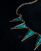 Triangular Turquoise Design Necklace