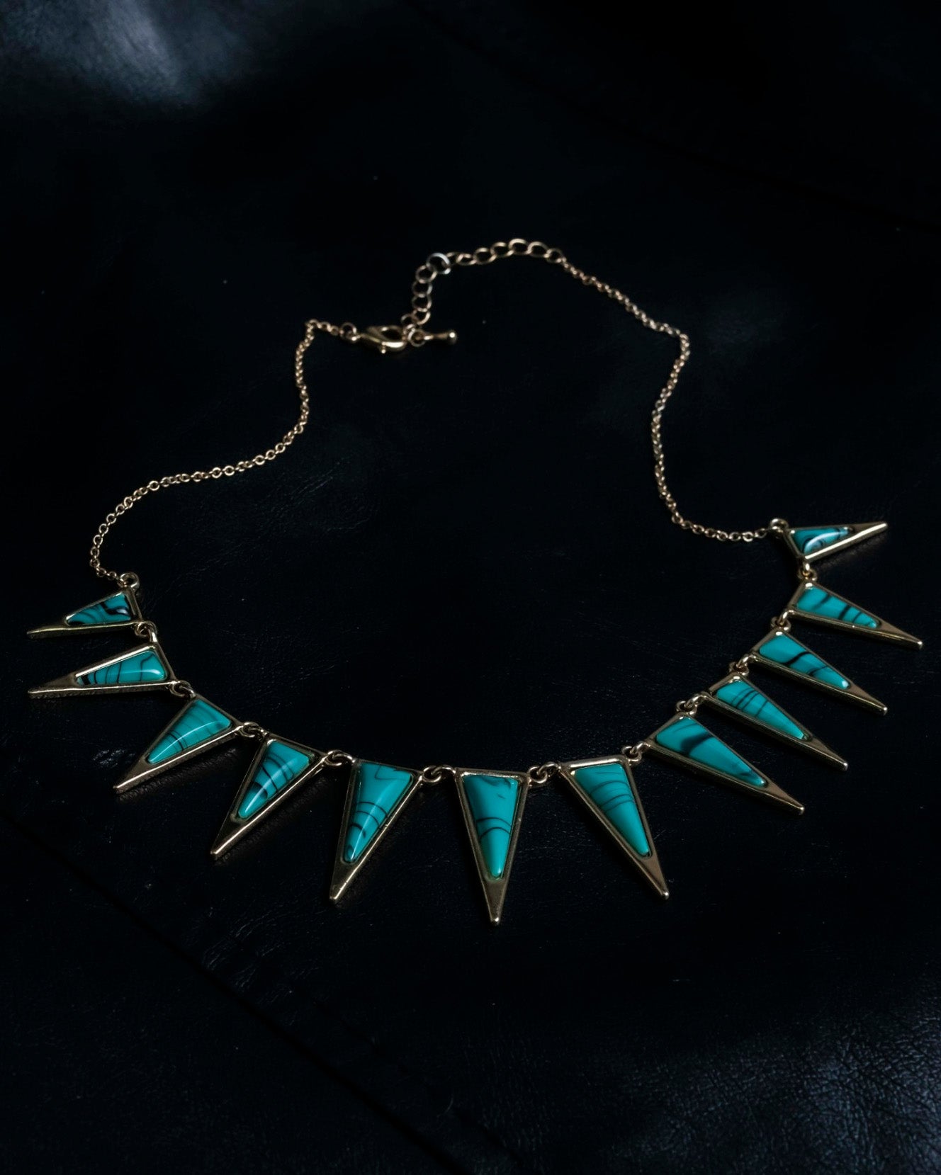 Triangular Turquoise Design Necklace