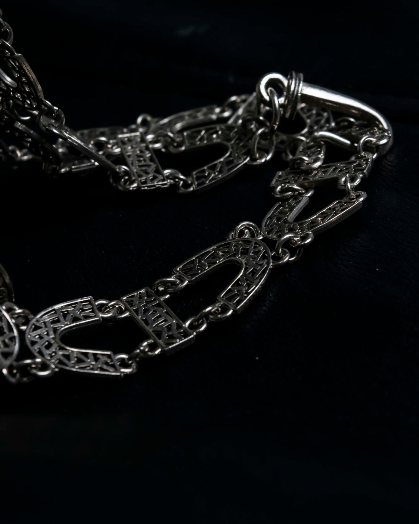 "YSL" Initial Pattern Super Long Chain Necklace
