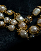 "MOOD SPECIAL" Gorgeous Three Chain Pearl Necklace