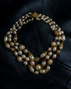 "MOOD SPECIAL" Gorgeous Three Chain Pearl Necklace
