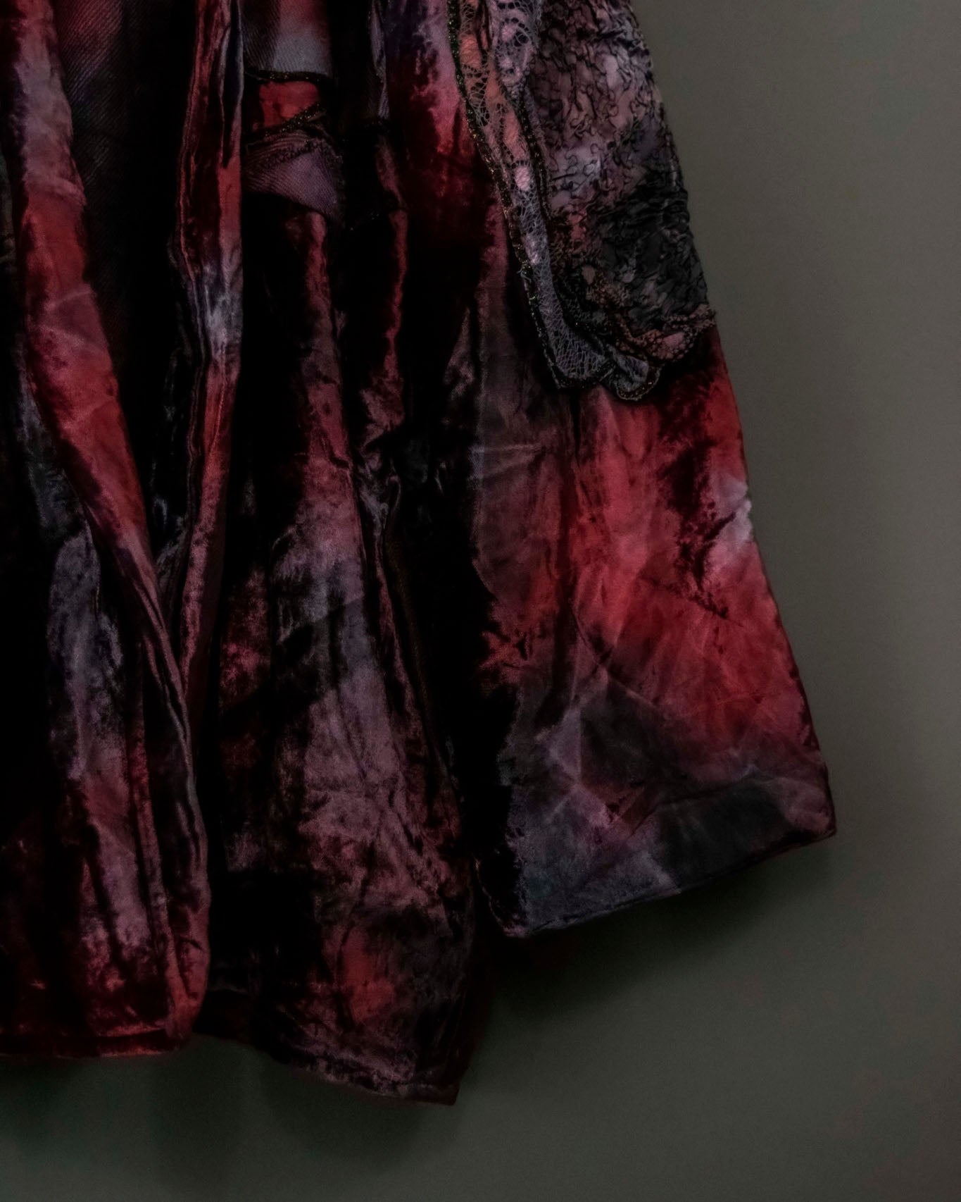 Dark Purple Pink Patchwork Velor Jacket