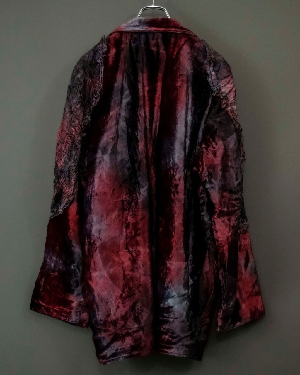 Dark Purple Pink Patchwork Velor Jacket