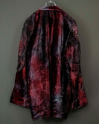 Dark Purple Pink Patchwork Velor Jacket