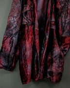 Dark Purple Pink Patchwork Velor Jacket