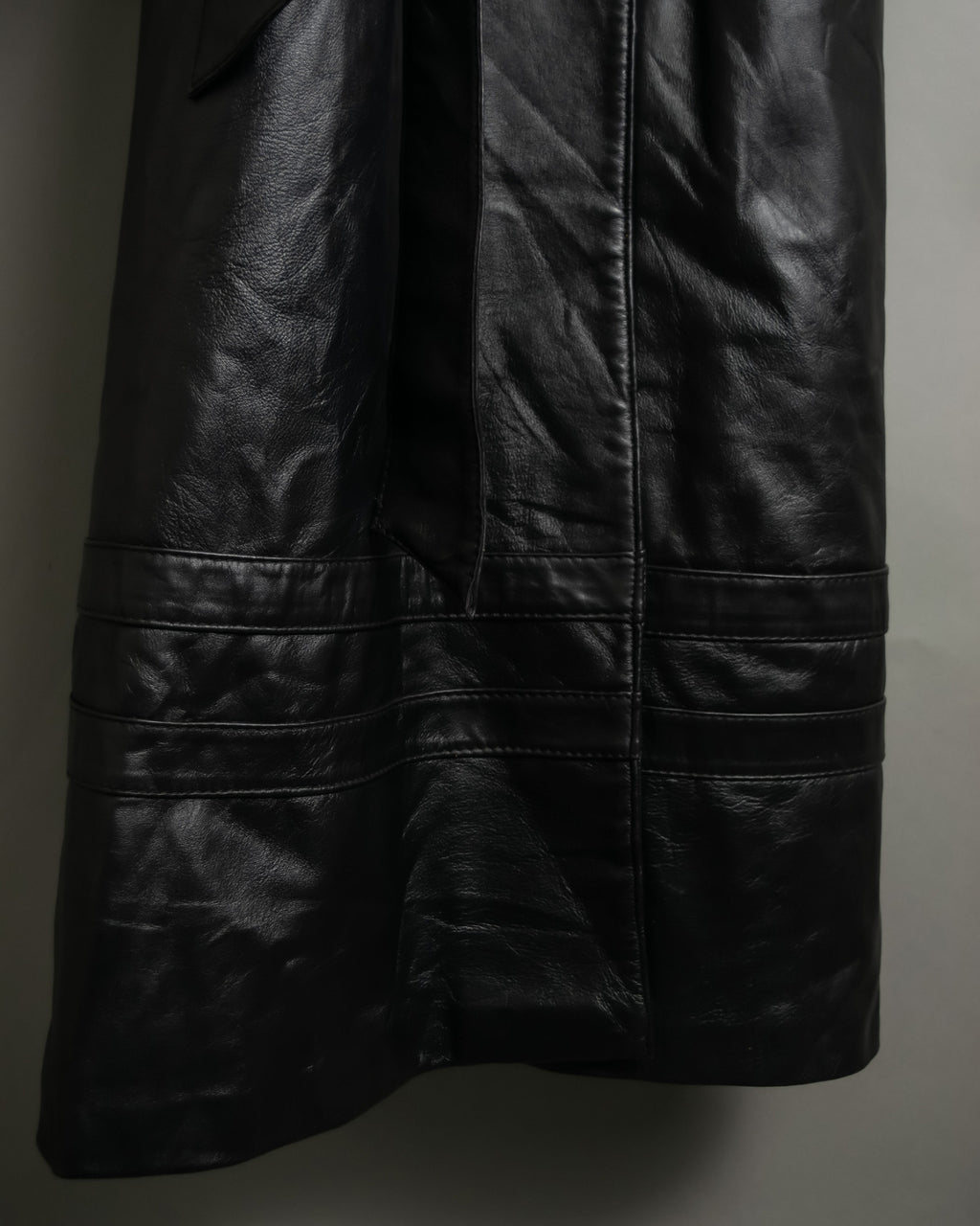 "MOOD SPECIAL" Impossible cutting fur collar leather coat