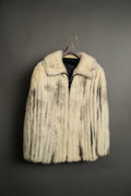 "MOOD SPECIAL" Vintage Beautiful Fur Stand Collar Jacket