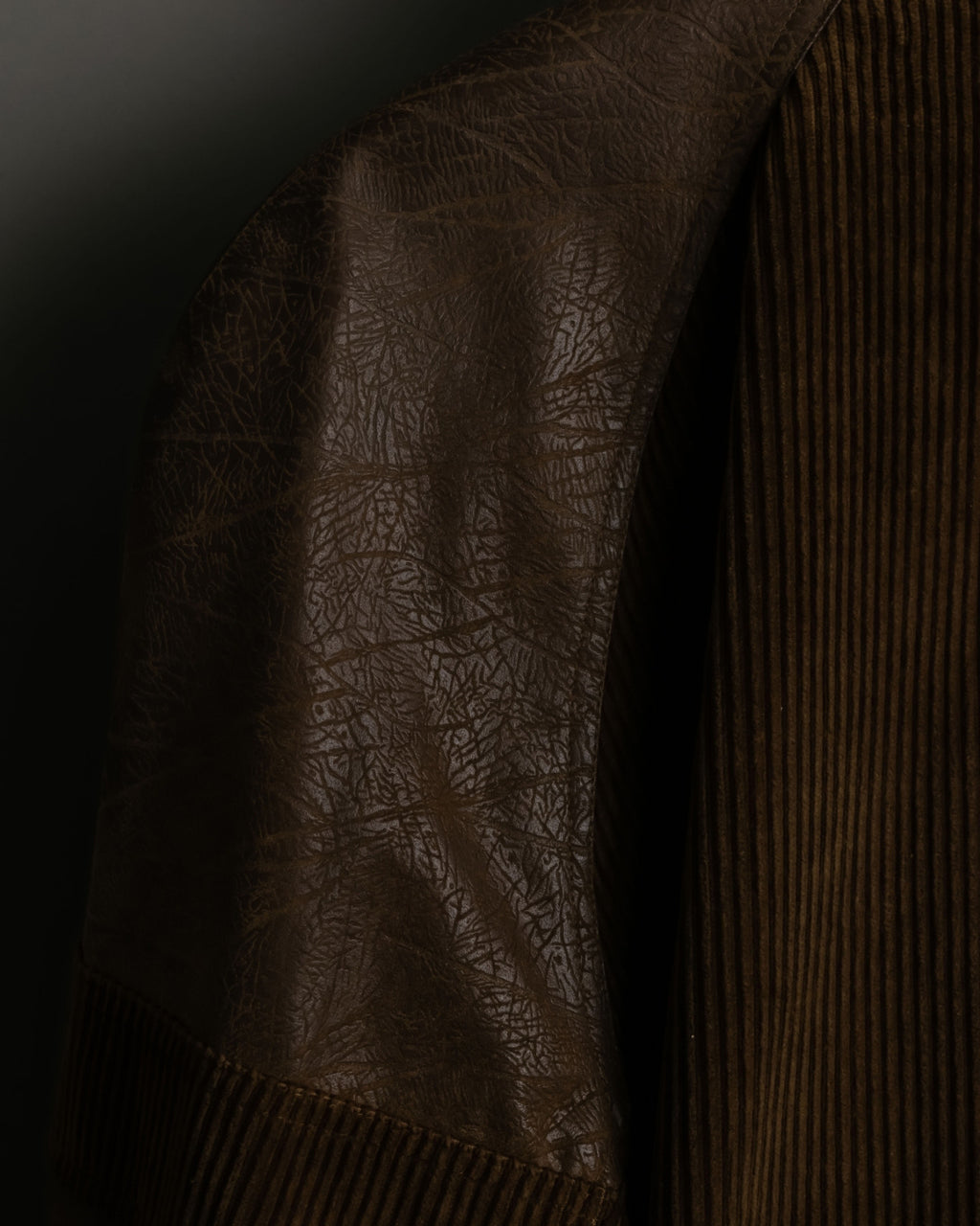 Waist Drawcord Corduroy Oversized Jacket