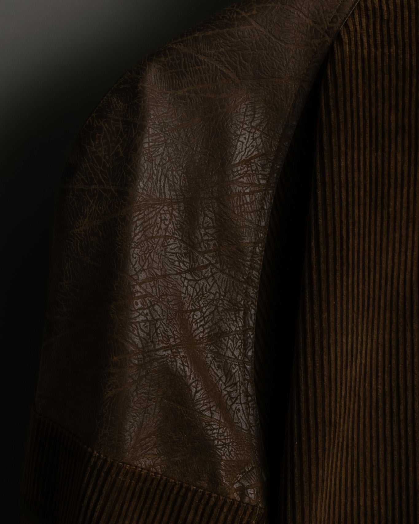 Waist Drawcord Corduroy Oversized Jacket