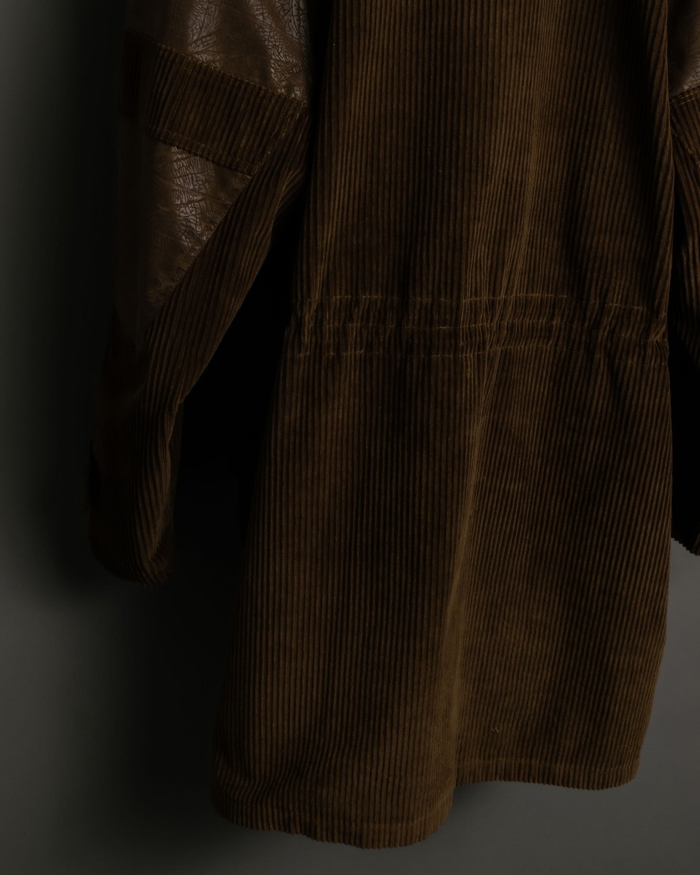 Waist Drawcord Corduroy Oversized Jacket