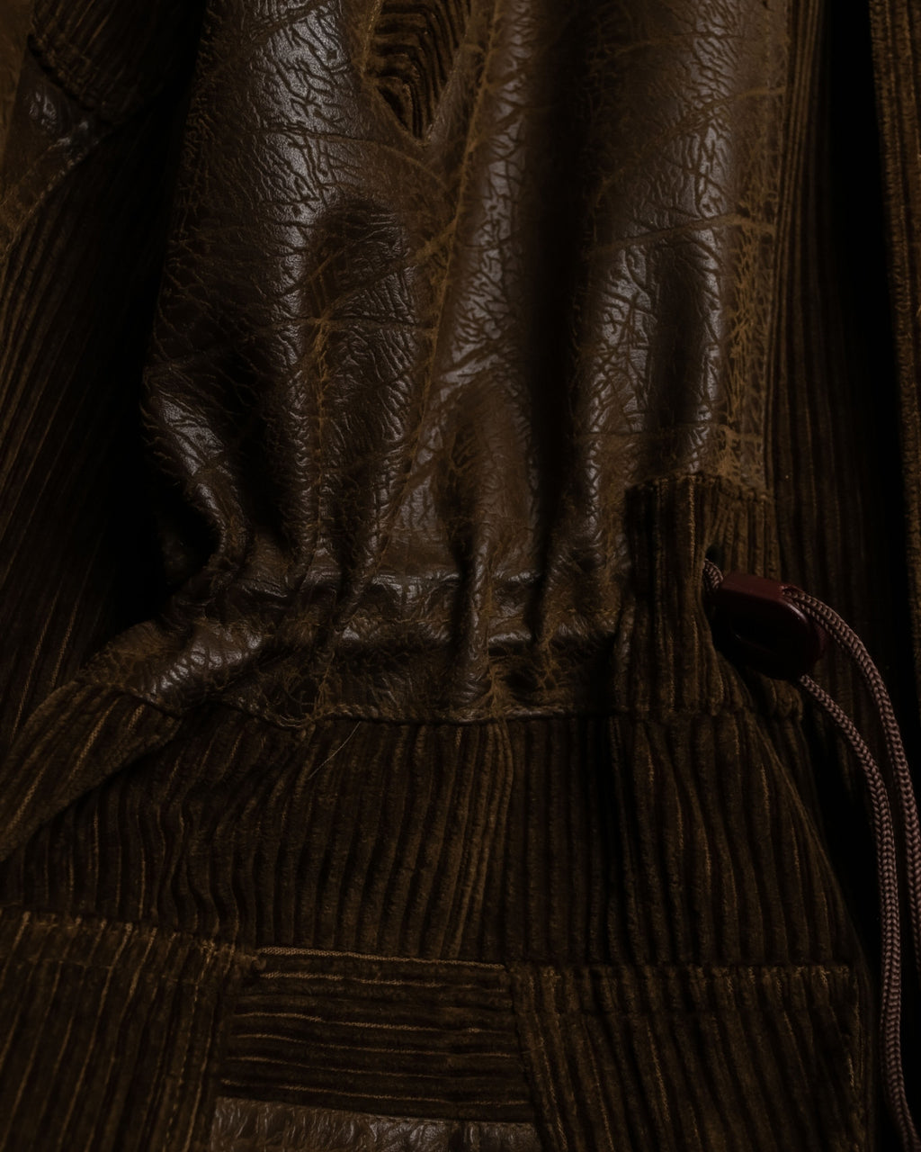 Waist Drawcord Corduroy Oversized Jacket