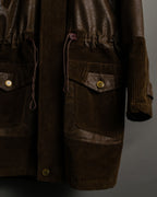 Waist Drawcord Corduroy Oversized Jacket