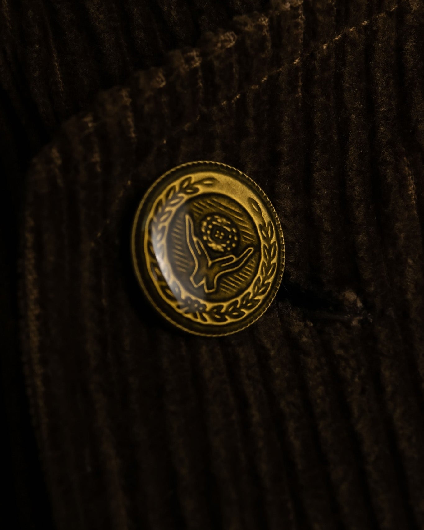 Waist Drawcord Corduroy Oversized Jacket