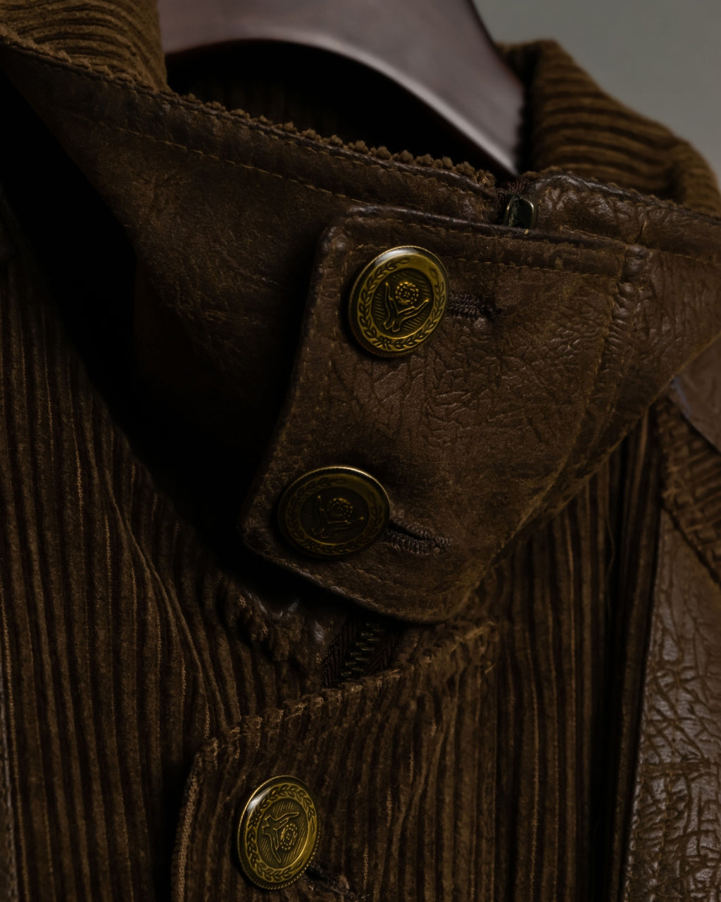 Waist Drawcord Corduroy Oversized Jacket