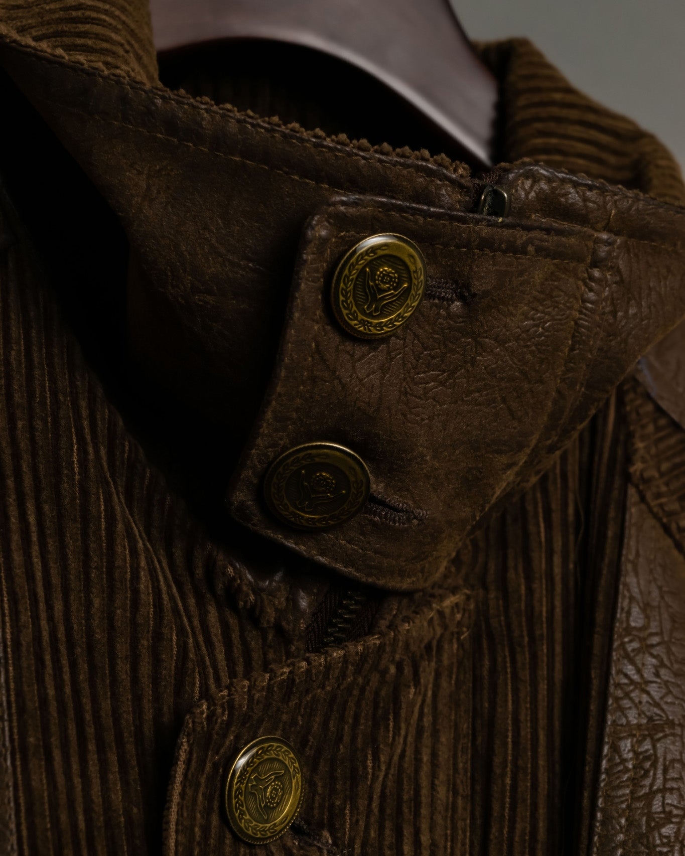 Waist Drawcord Corduroy Oversized Jacket