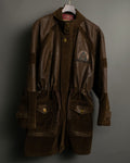 Waist Drawcord Corduroy Oversized Jacket