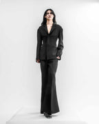 Three-Dimensional Flare Slacks