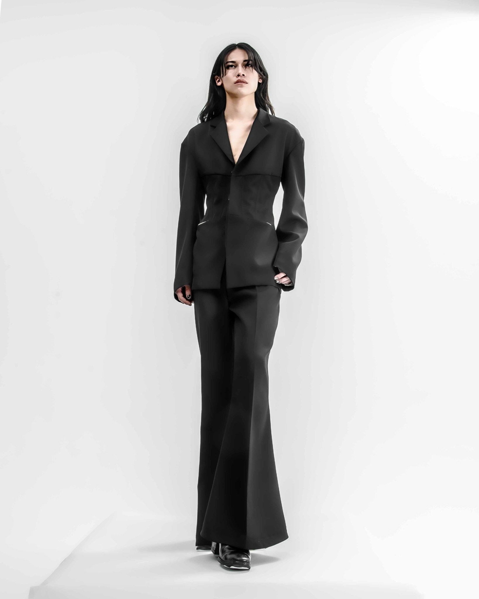 Three-Dimensional Flare Slacks