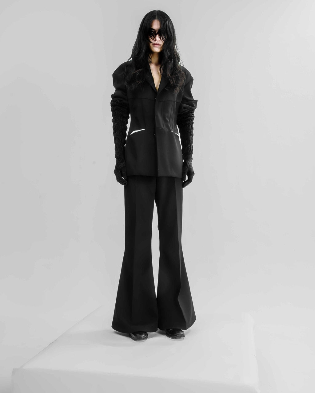 Three-Dimensional Flare Slacks