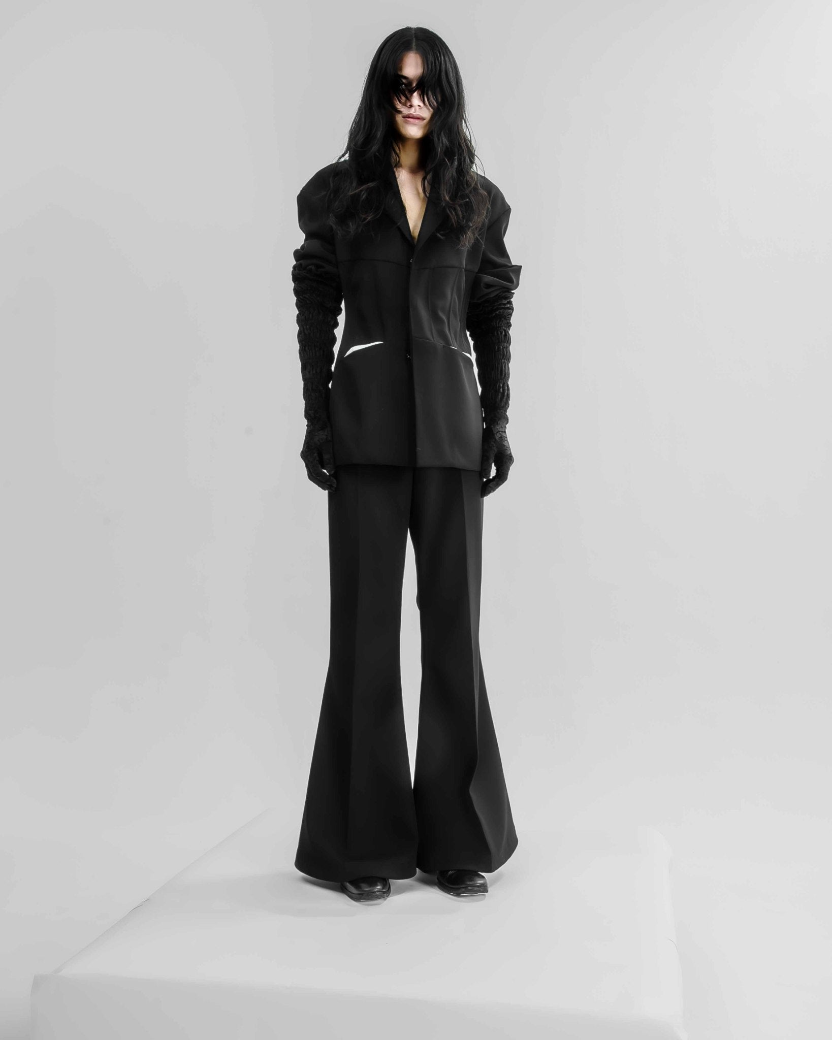 Three-Dimensional Flare Slacks