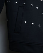Slimy Thick Fabric Studded Short Jacket