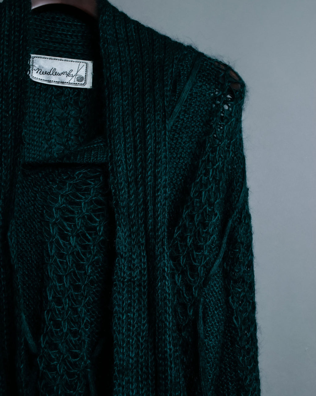 MOOD SPECIAL Tie Stick See-Through Three-Dimensional Knit