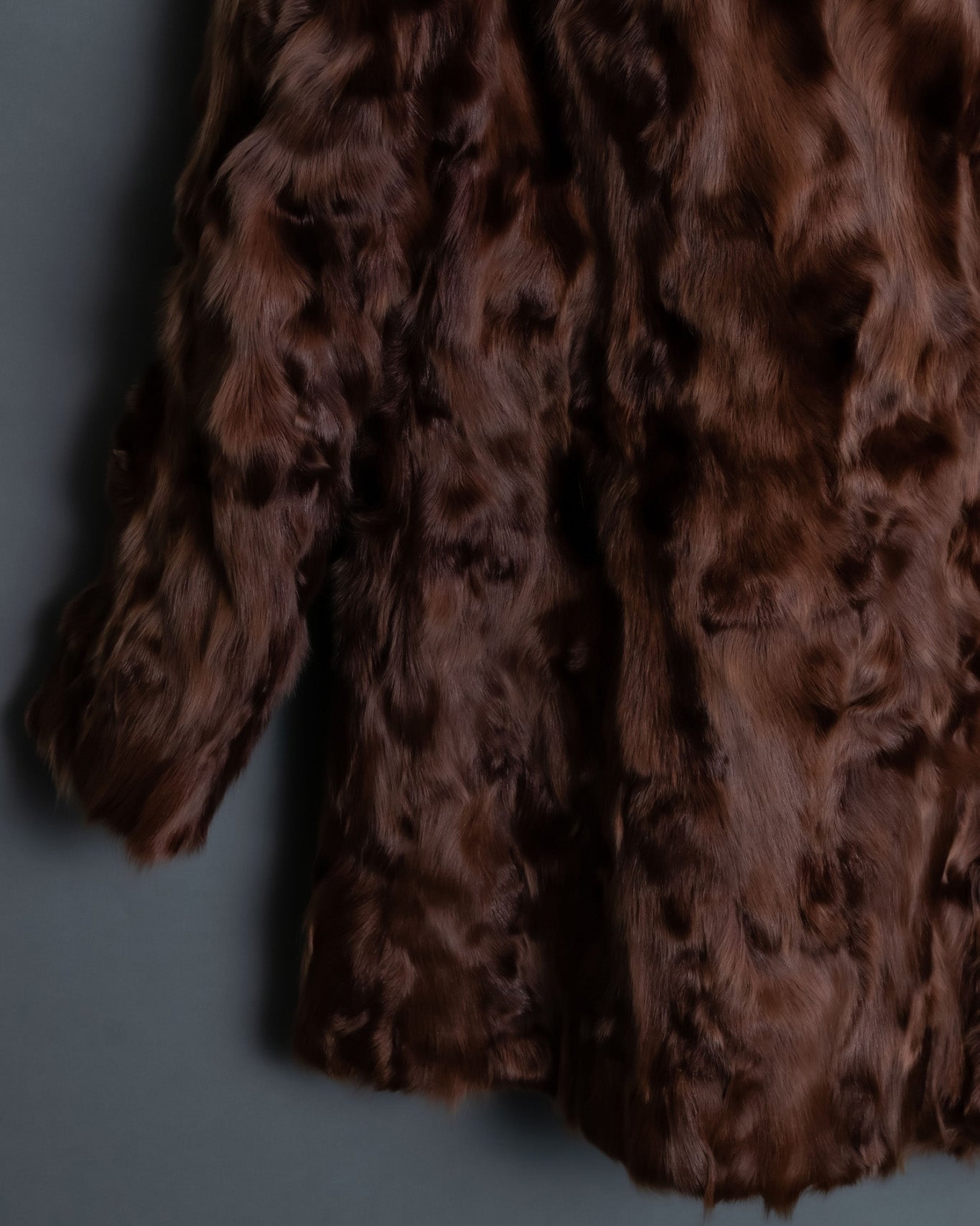 "MOOD SPECIAL" Beautiful Poodle Fur Double Breasted Coat