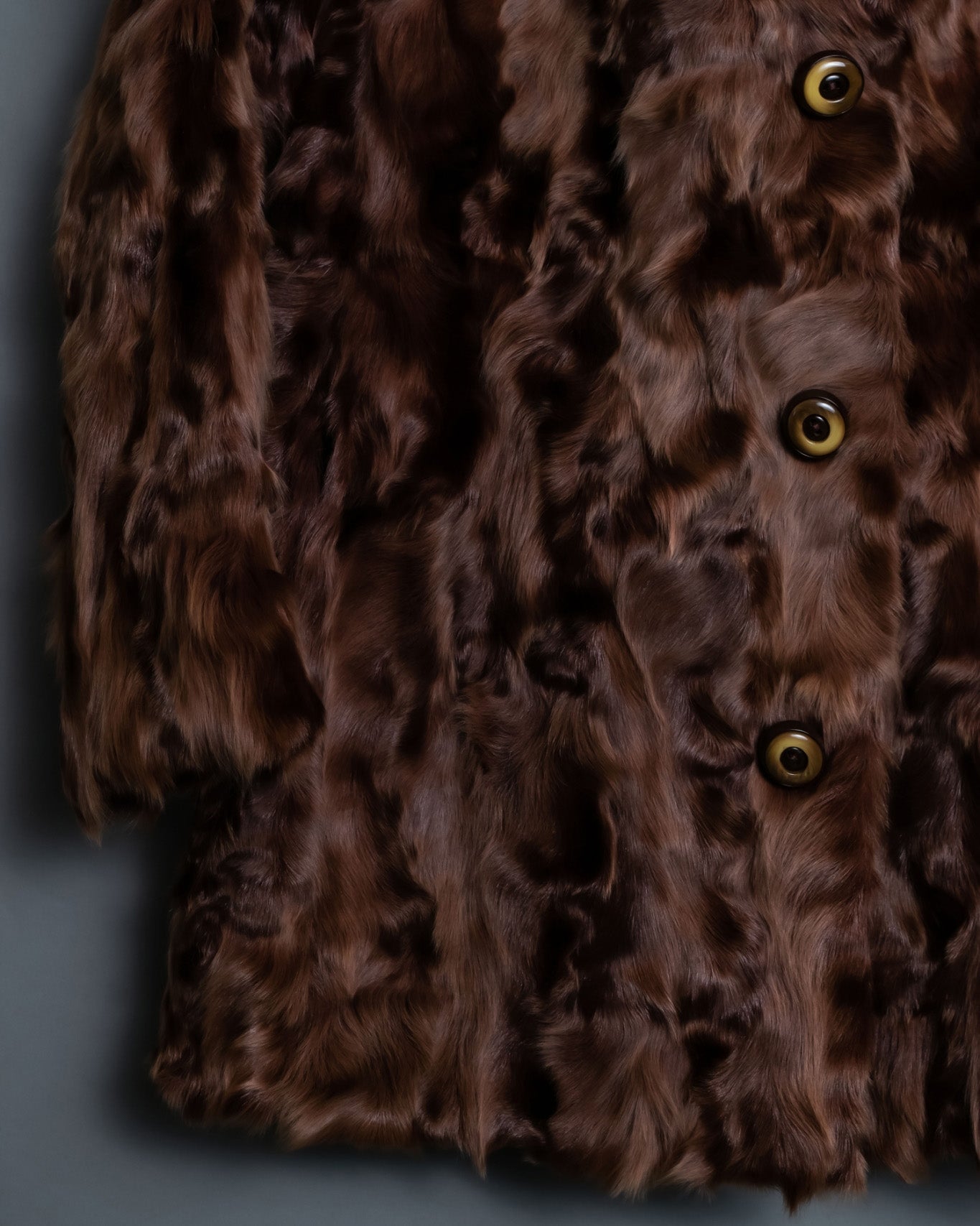 "MOOD SPECIAL" Beautiful Poodle Fur Double Breasted Coat