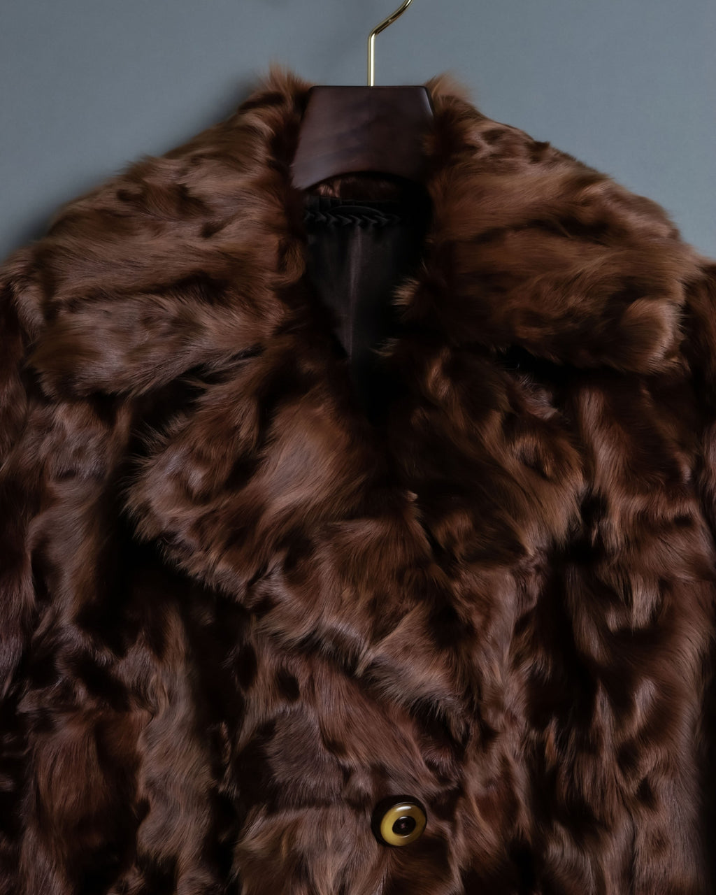 "MOOD SPECIAL" Beautiful Poodle Fur Double Breasted Coat