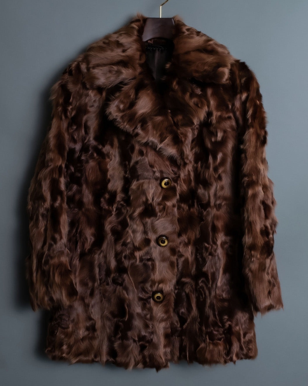 "MOOD SPECIAL" Beautiful Poodle Fur Double Breasted Coat