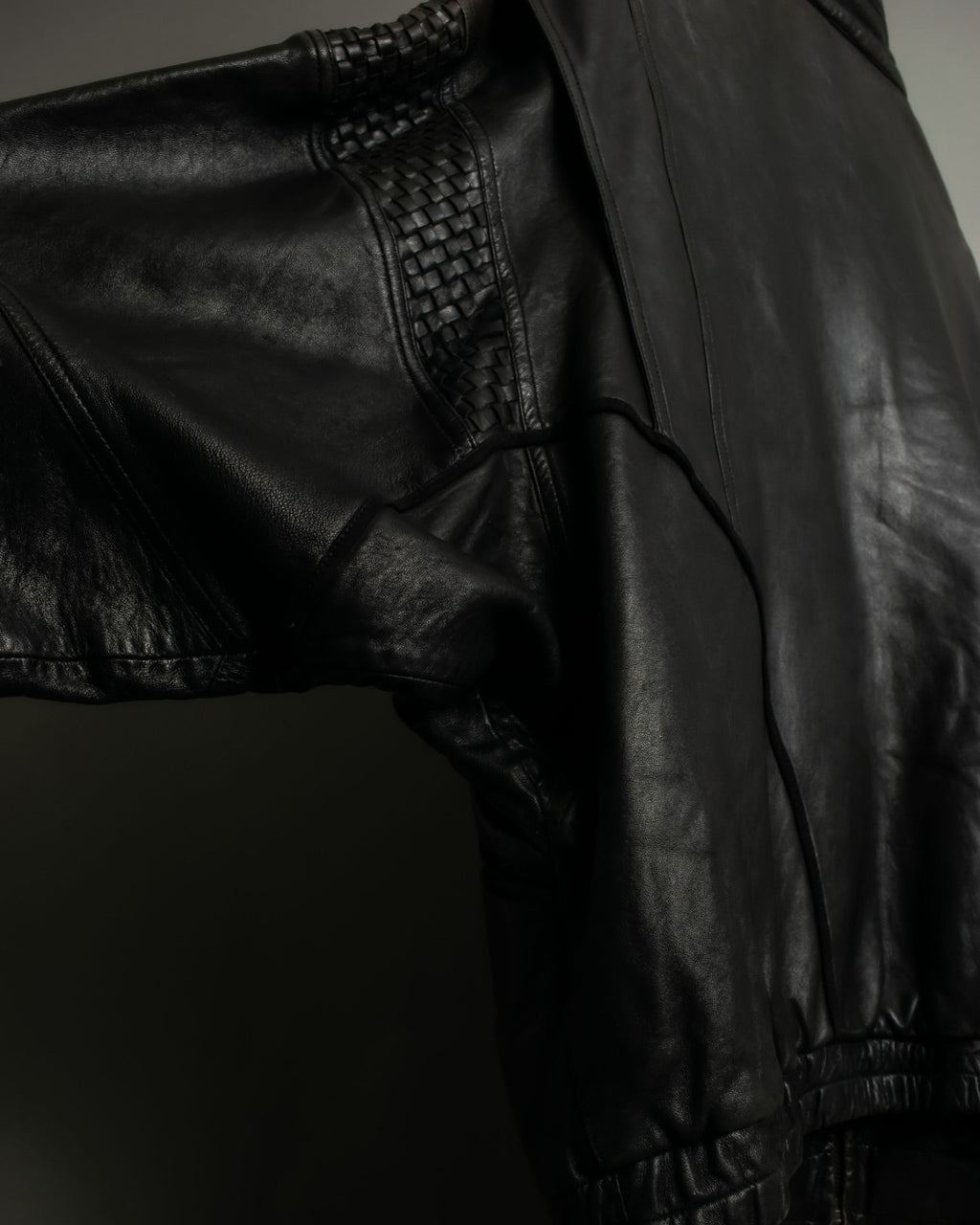 "PELLE PELLE" Leather Braid Double Back Jacket