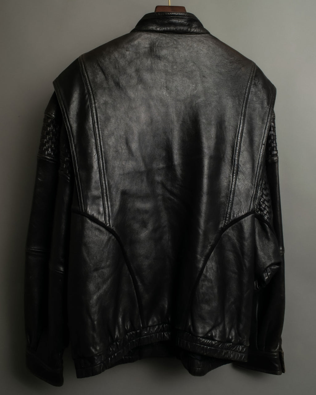 "PELLE PELLE" Leather Braid Double Back Jacket