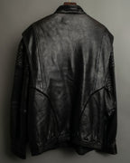 "PELLE PELLE" Leather Braid Double Back Jacket