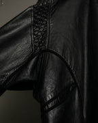 "PELLE PELLE" Leather Braid Double Back Jacket