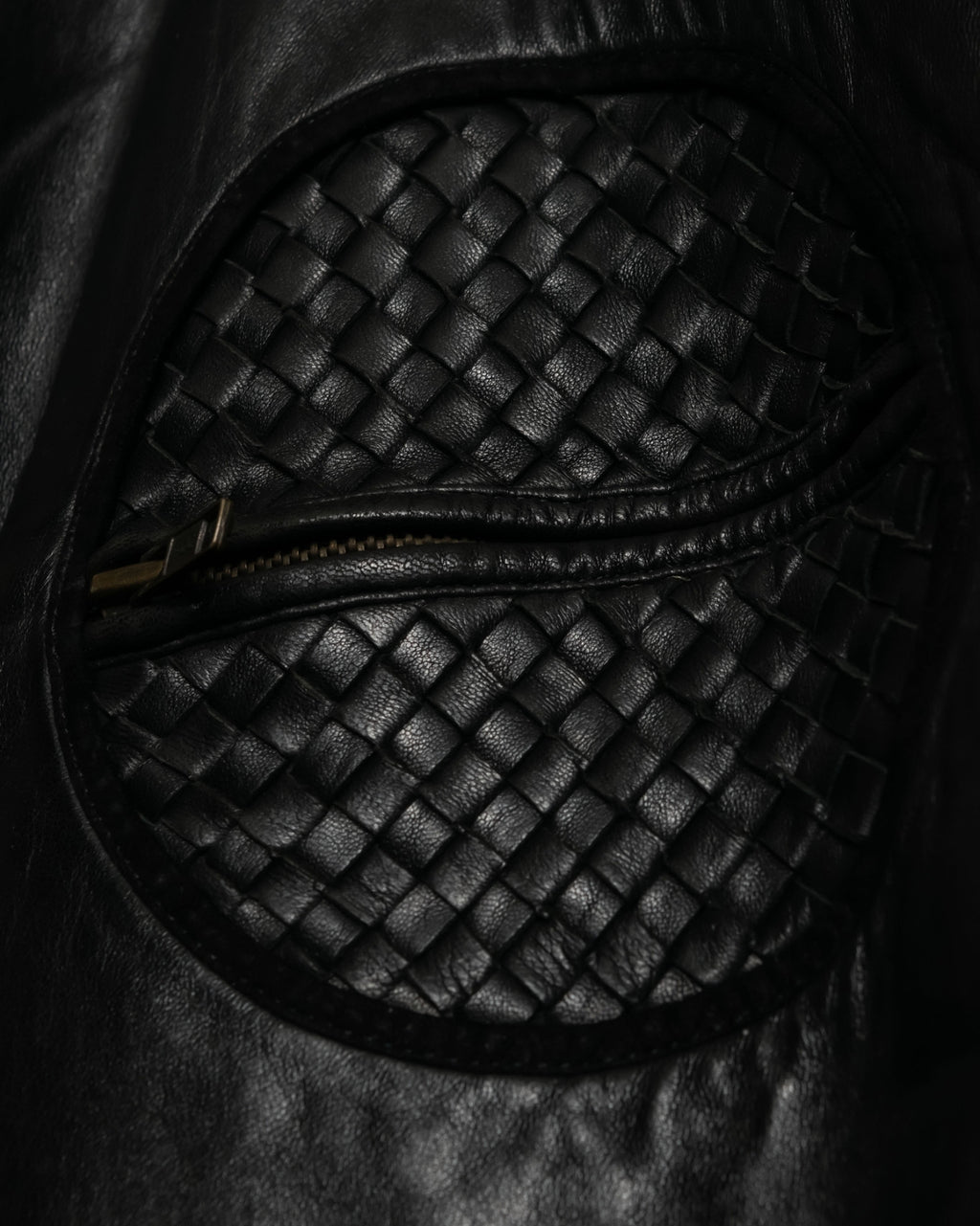 "PELLE PELLE" Leather Braid Double Back Jacket