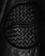 "PELLE PELLE" Leather Braid Double Back Jacket