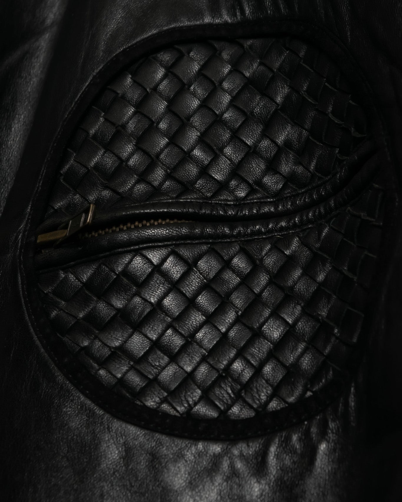 "PELLE PELLE" Leather Braid Double Back Jacket