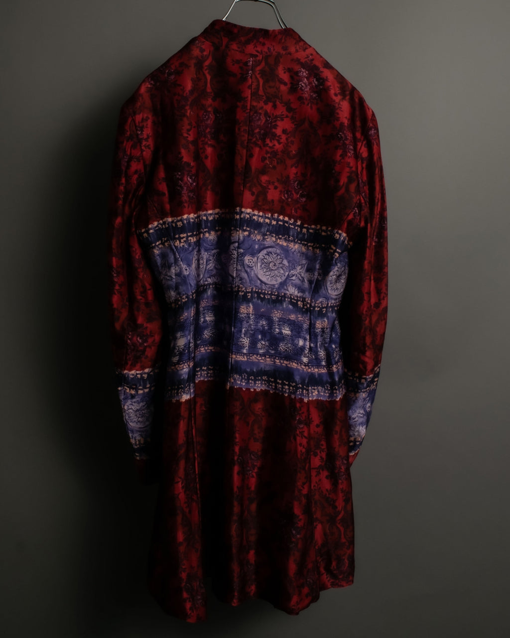 Glossy Mao Collar Long Length Dress Shirts