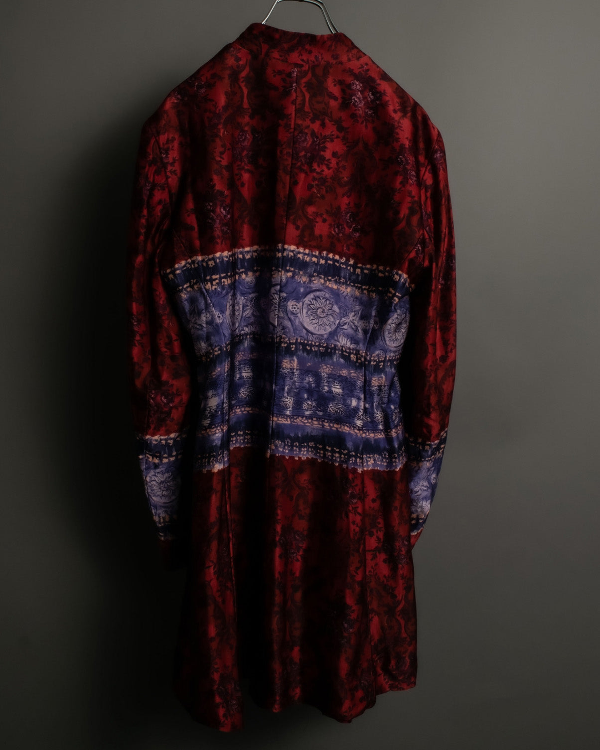 Glossy Mao Collar Long Length Dress Shirts